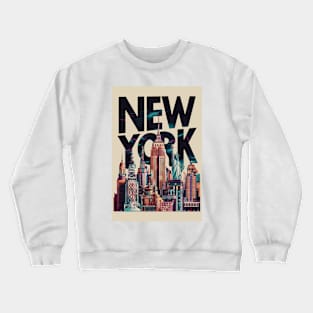 New York city Travel Poster Crewneck Sweatshirt